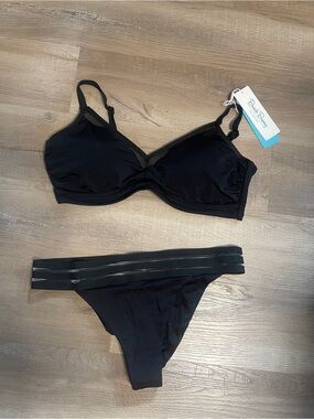 NWT beach bunny sheer mesh bikini XL